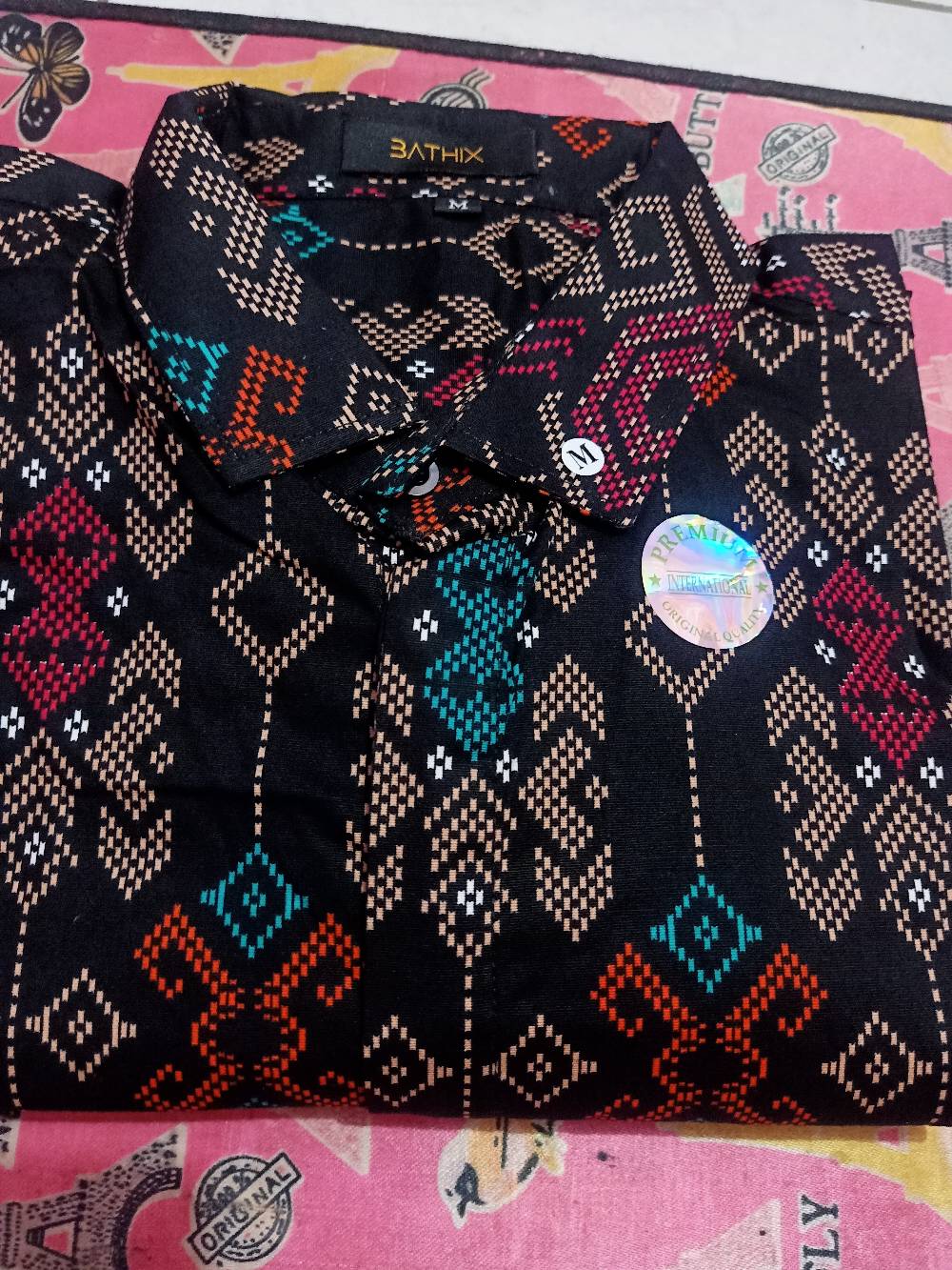 Kemeja Batik Songket Pria Lengan Panjang Batik Songket Pria Casual 3633 3634 3635