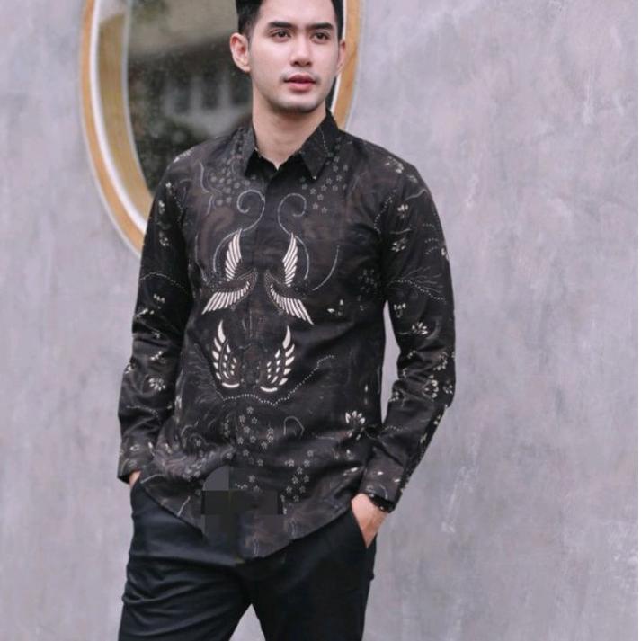 Murah Banget kemeja batik SLIMFIT pria dewasa lengan panjang mewah/ kemeja batik premium/ kemeja bat