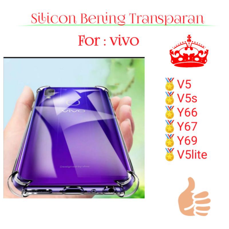 Case Vivo V5 V5s Y66 Y67 Y69 V5lite Silicon Softcase Bening Transparan Casing Cover Silikon Clear