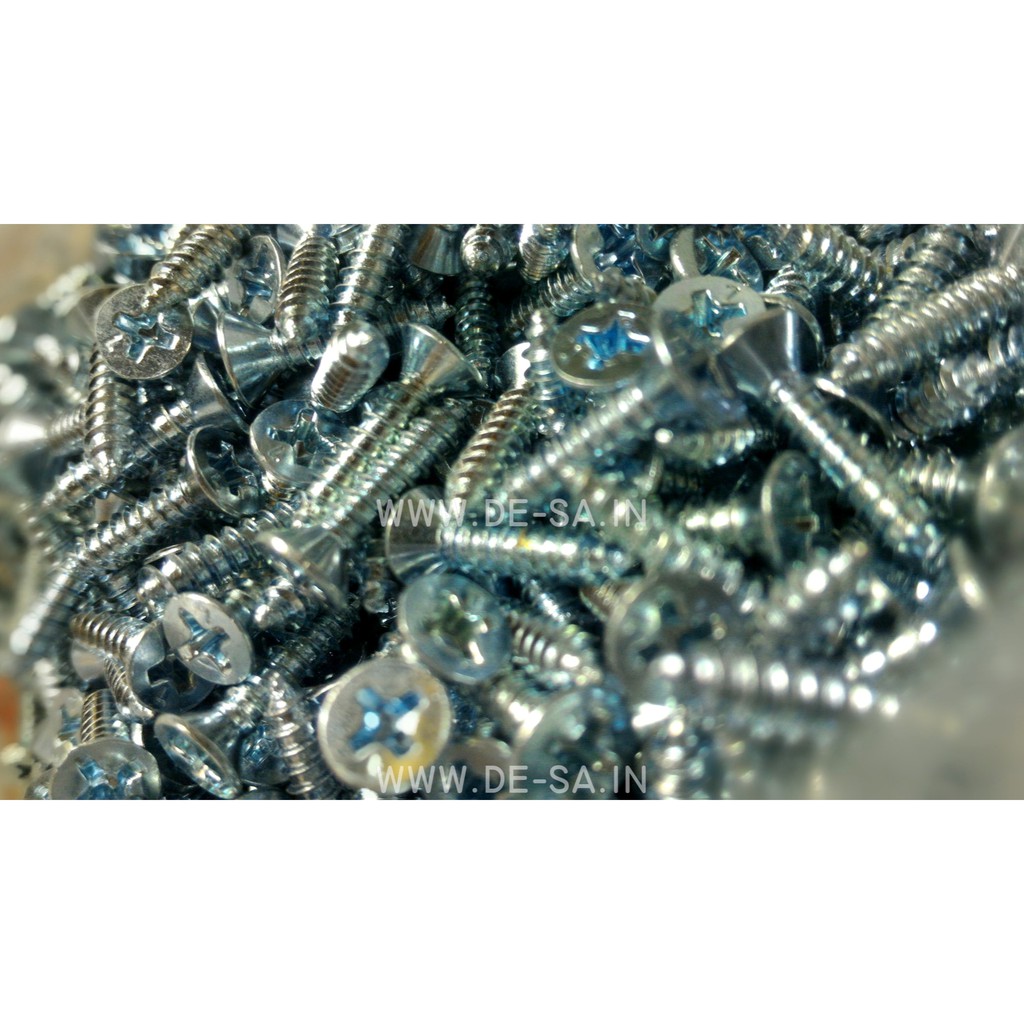 100 x Moon Lion Skrup #6 x 15MM - Self Tapping Flat Head Screw (Skrup Lion #6 X 5/8&quot;)