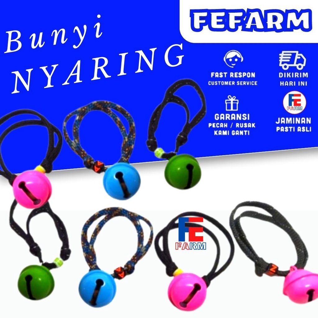 Kalung Kucing Lonceng Keren Tali Perusik lonceng12mm dan 14mm Hewan Peliharaan FEFARM