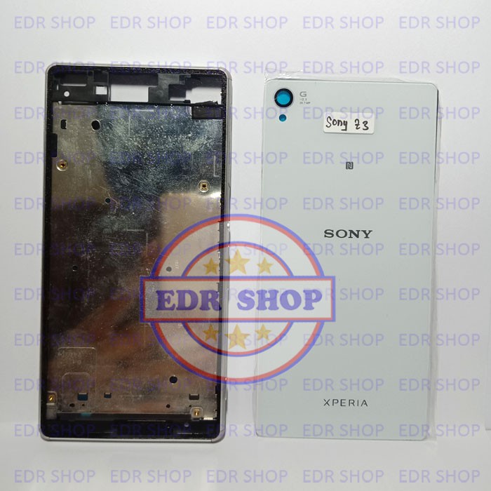 Casing Sony Xperia Z3 BIG Fullset D6603 D6653 Docomo Housing Kesing Tatakan Lcd Dudukan Mesin Putih