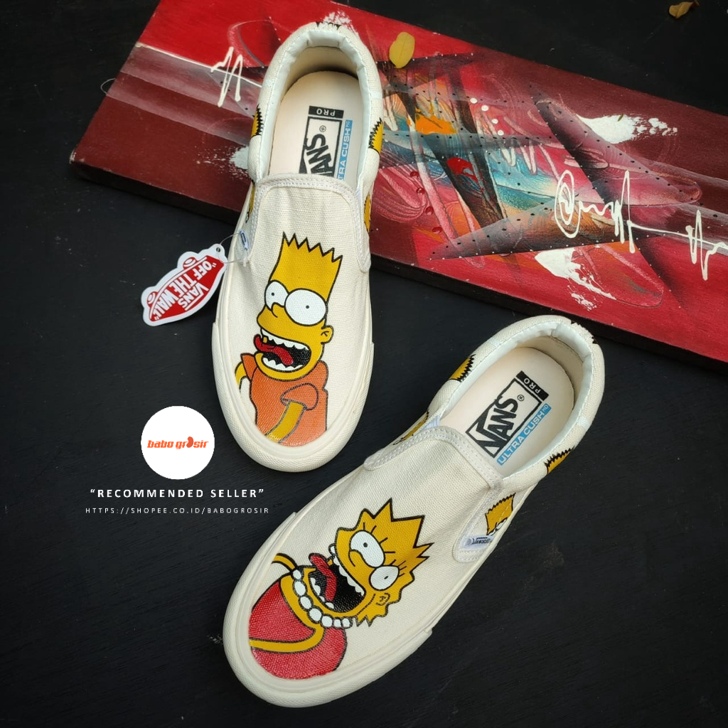 PROMO Sepatu Slip On Wanita, Vans Slip On Motif Unik, Lucu dan Keren, Bahan Kanvas, Waffle DT untuk Ukuran Wanita 36 - 40, Harga Murah, Kualitas Mewah