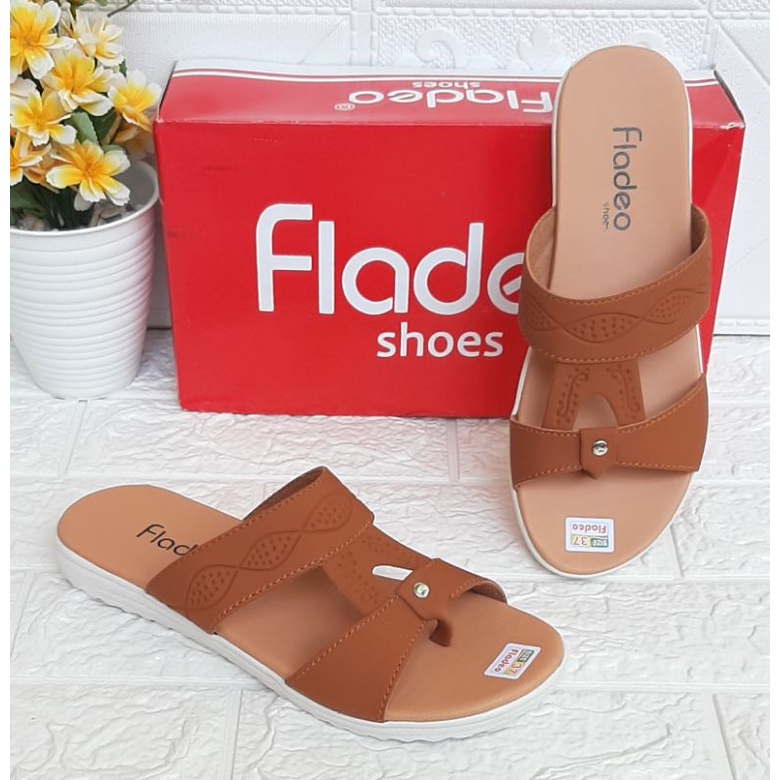 Fladeo B20/LDS272-1RV/Sandal For Ladies [ Slip On Style ]-Tan