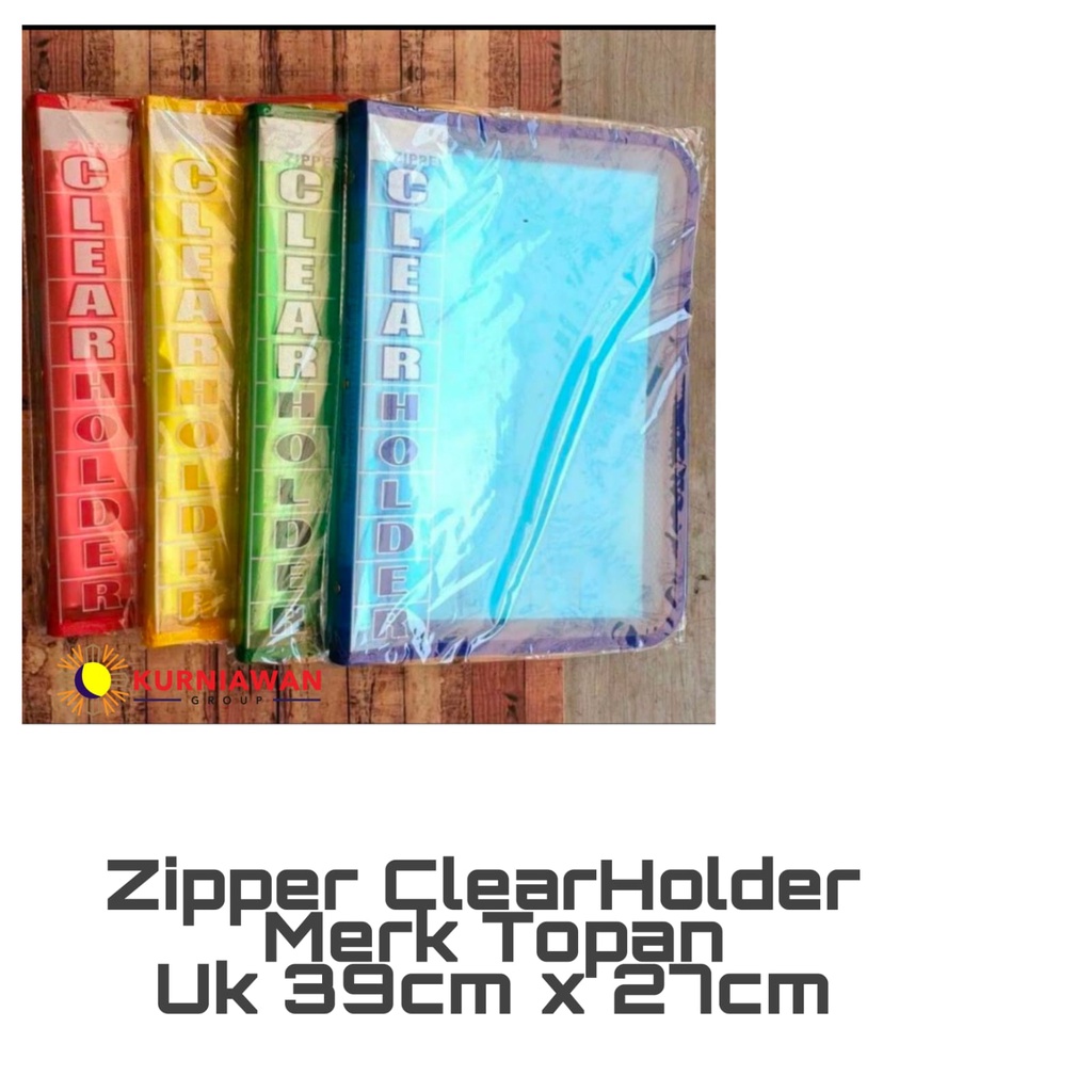 

Clear Holder Zipper Isi 40 TOPLA / Map Plastik Resleting Folio