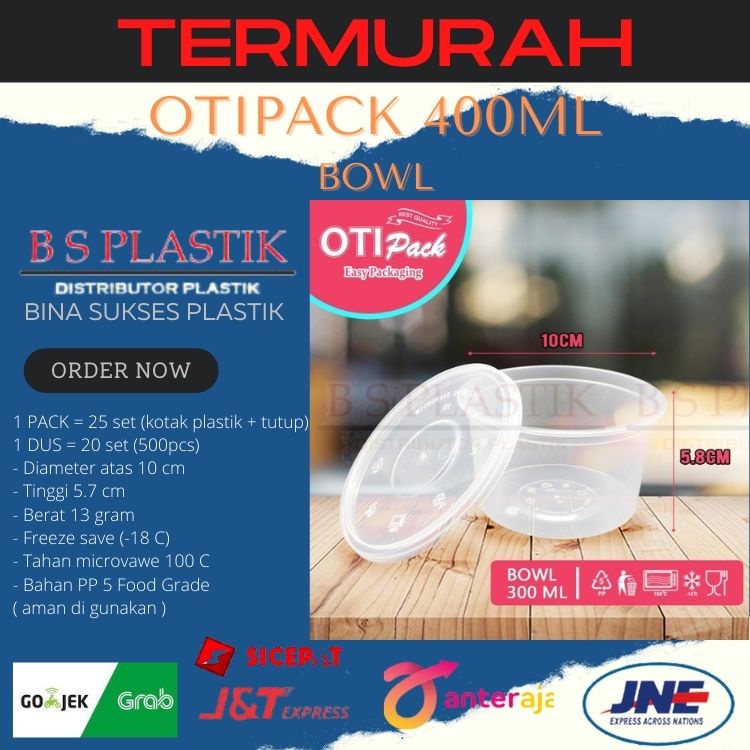 Mangkok Plastik 300ML/Thinwall Bowl/Cup Pudding/Mangkok Bulat "OTIPACK