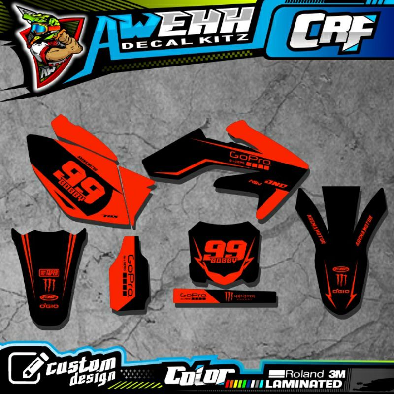 DECAL CRF 250 CRF 150 CRF L NEW OREN STABILO LAMINASI TEBAL