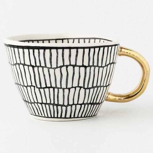 Gelas Cangkir Kopi Keramik Handmade Unik Glass Coffee Mug 330ml