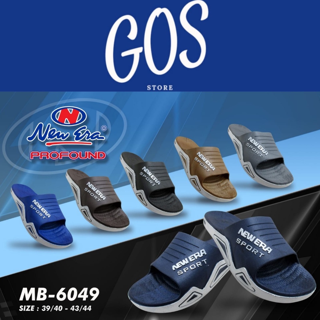 gos NEW ERA MB E 6049 Sandal Selop Pria Dewasa Sendal Karet Anti Slip Original