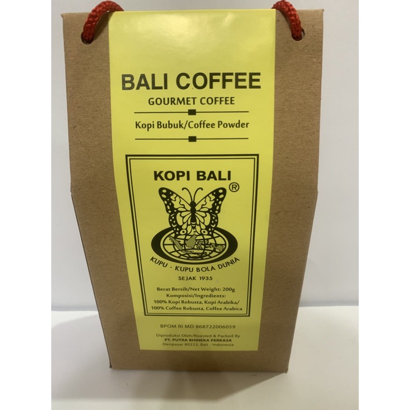 

Kopi Bubuk Bali Premium Cap Kupu kupu Bola Dunia 200g