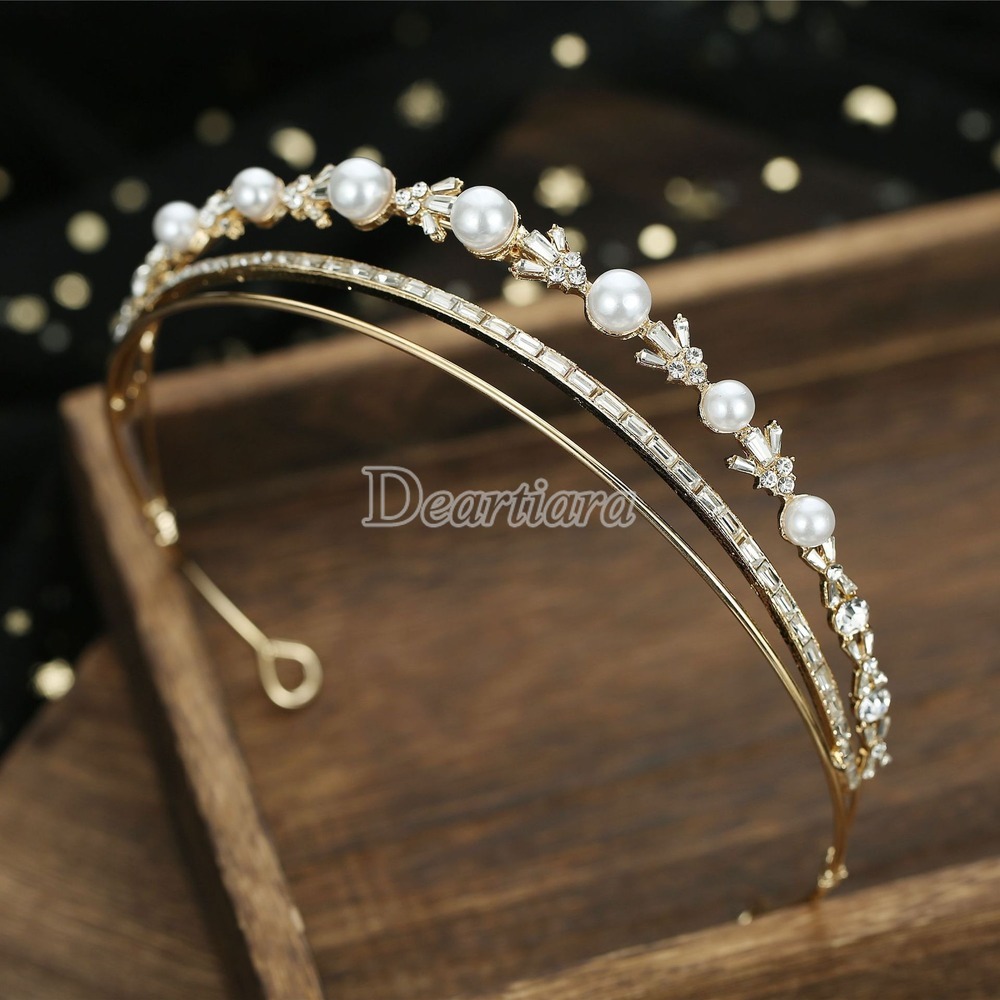 New Fashion Bridal Wedding Hair Accessories Three-layer Multi-layer Zircon Shiny Crown Headwear Wedding Dress Photography Accessories