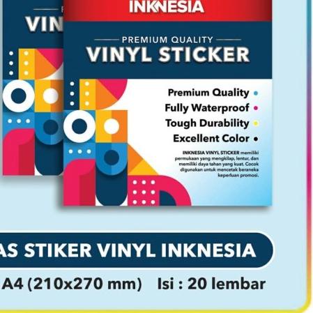 

✲ Kertas Sticker Vinyl Glossy A4 isi 20 lembar ☂