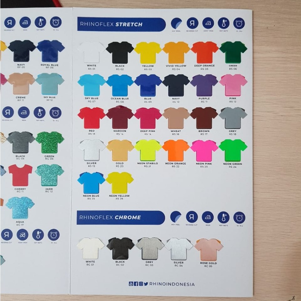 RHINOFLEX POLYFLEX CHROME Bahan Sablon Polyflex Cutting Polyflex Sticker Polyflex Poliflex