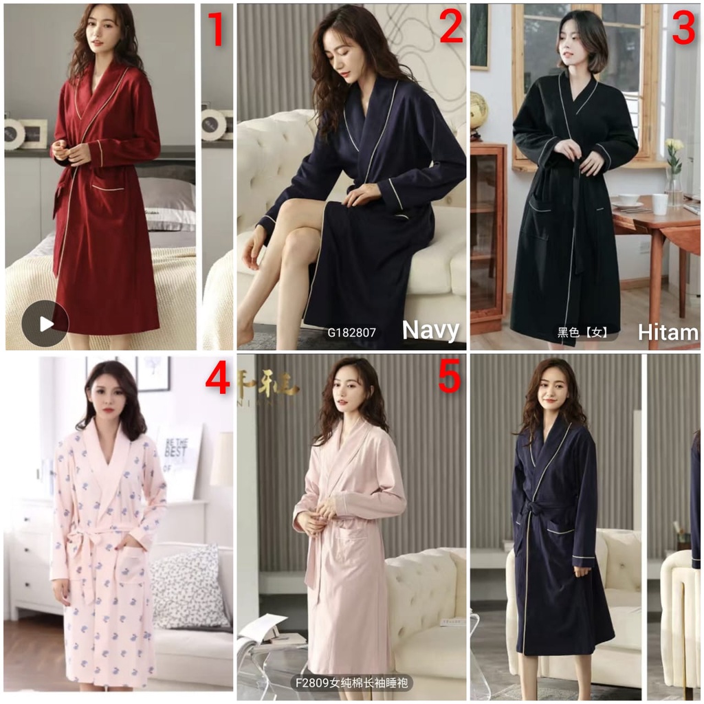 baju tidur kimono bahan kaos import halus