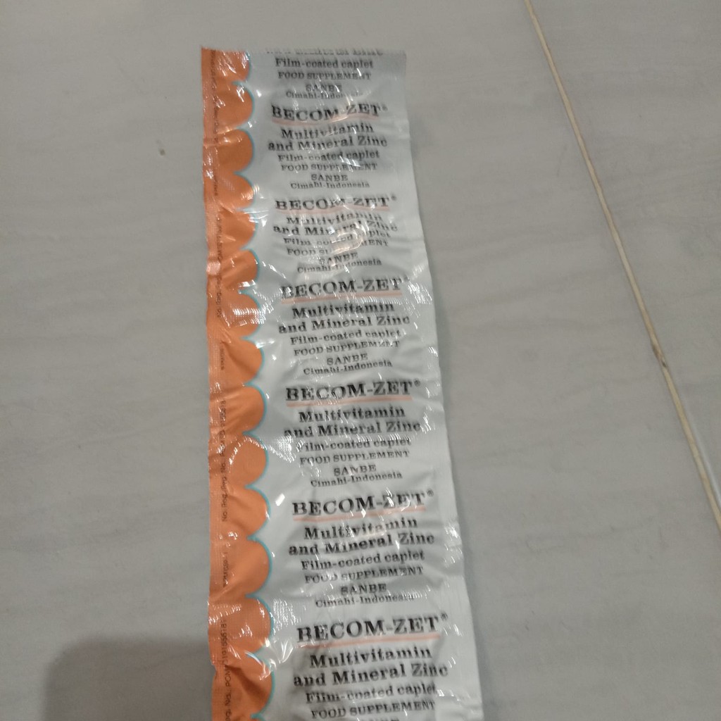 Jual Becom Zet Strip Isi 10 Tablet Multivitamin Kaplet Shopee Indonesia