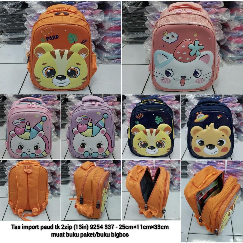 Tas import ransel sekolah paud pg tk anak laki laki dan anak perempuan