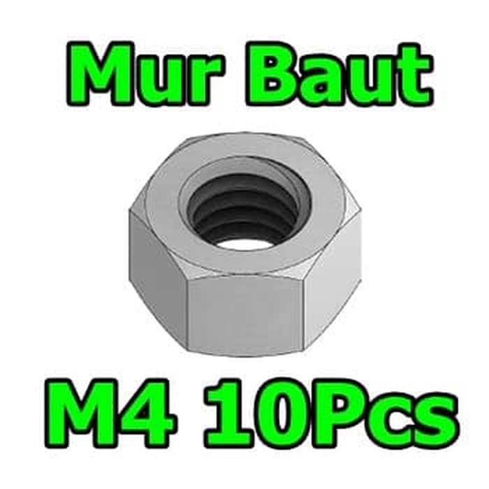 Mur baut ukuran M4 harga per 10pcs