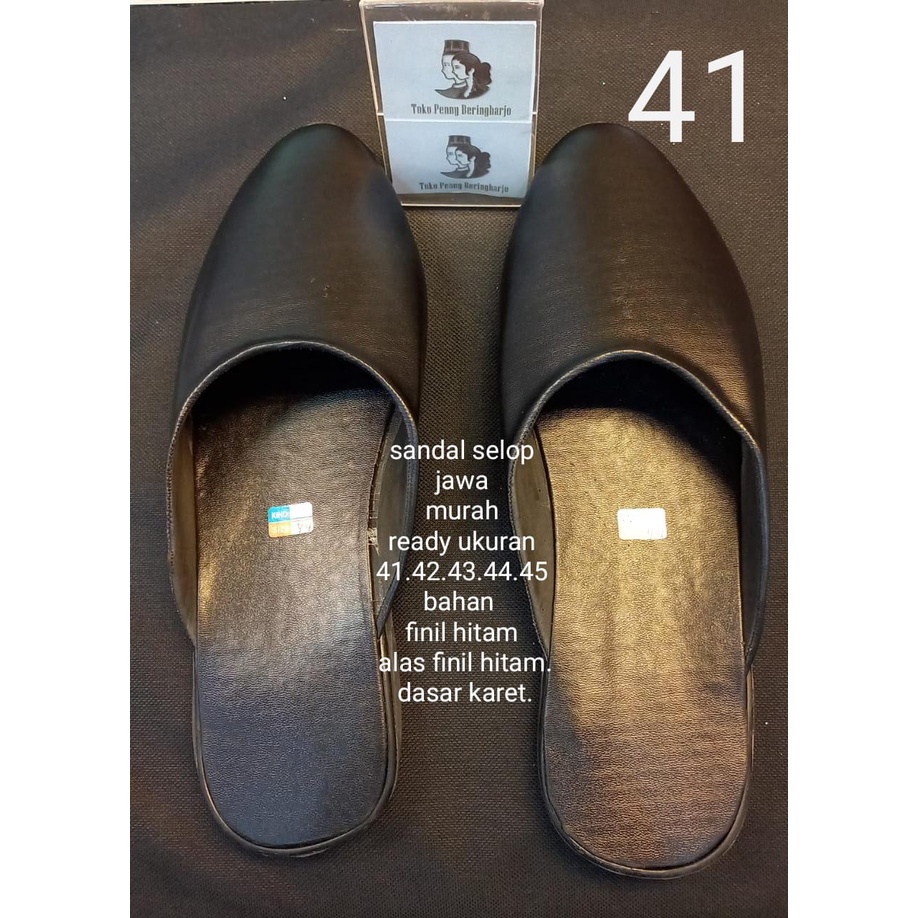 sandal selop laki adat jawa traditional murah alas hitam