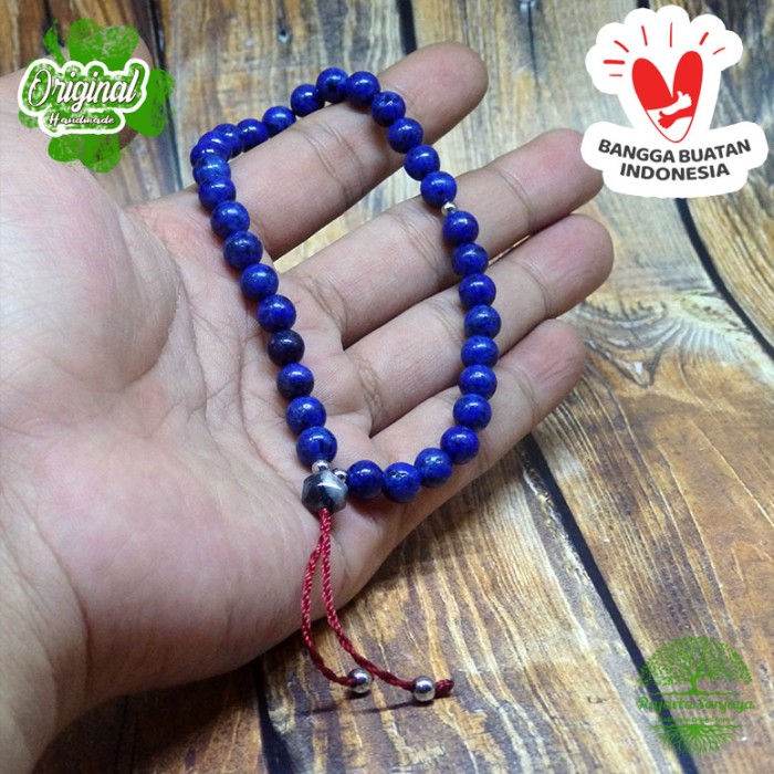 Tasbih 33 Butir Batu Lapis Lazuli 6 Mm