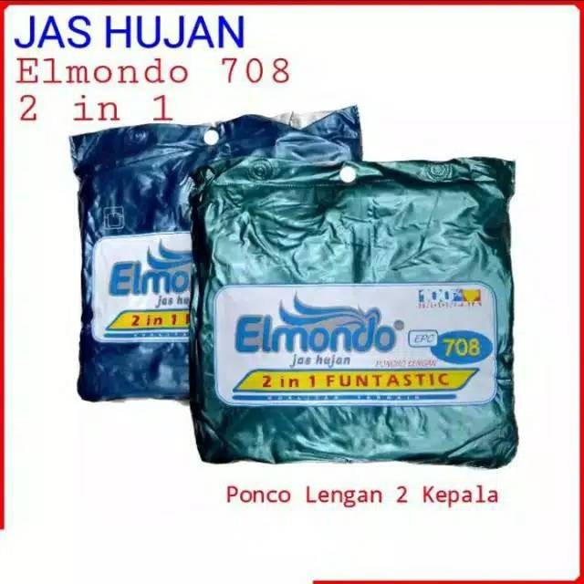 Jas Hujan Ponco Lengan 2 Kepala Elmondo 708 / Jas hujan dewasa 2 in 1