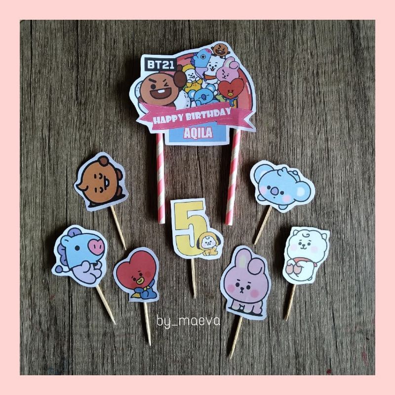 

topper cake bt21