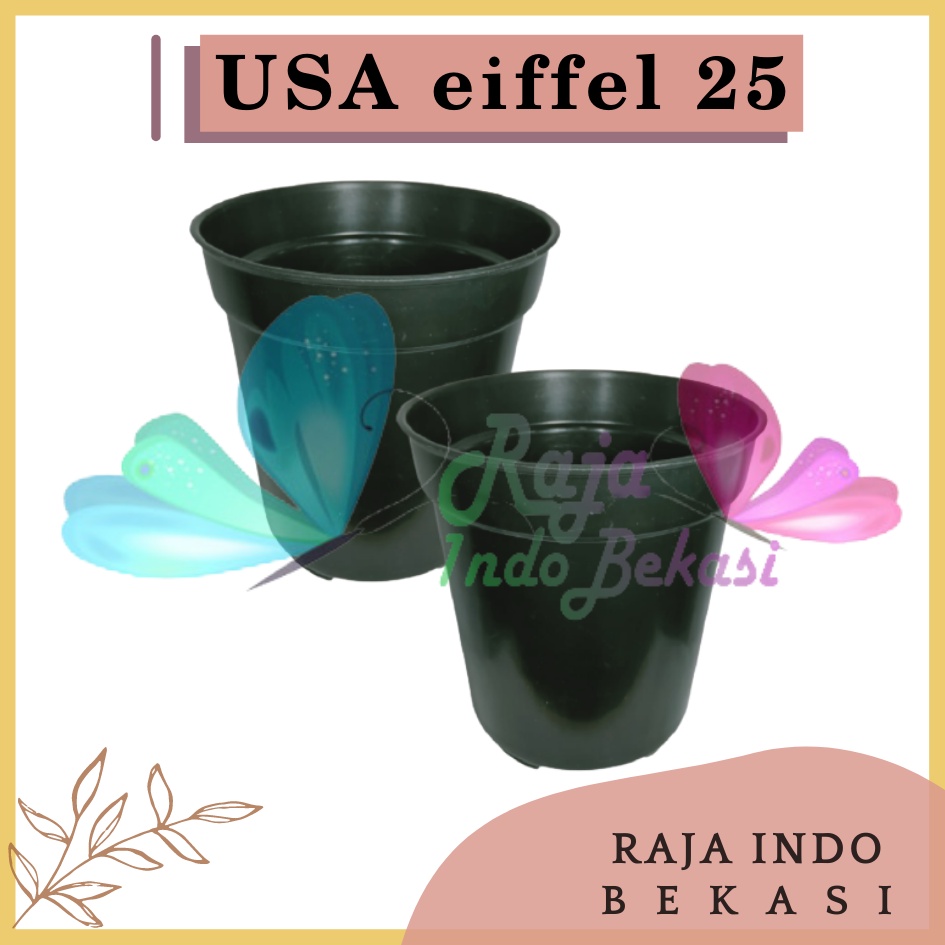 Pot Usa Eiffel 25 Hitam - Pot Bunga Tinggi Hitam Bukan Pot Tawon Pirus Pot Bukan Pot Busa Lumut Batu