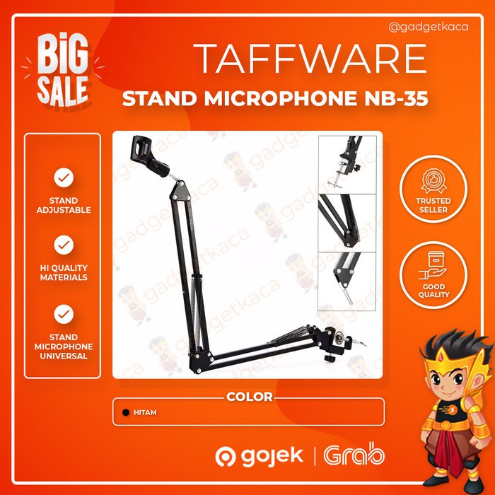 Taffware Stand Mic Condenser Taff Studio NB 35 Recording Microphone