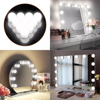 SET 10 Bulbs Lampu  LED Vanity Mirror Kaca Rias  Youtuber 