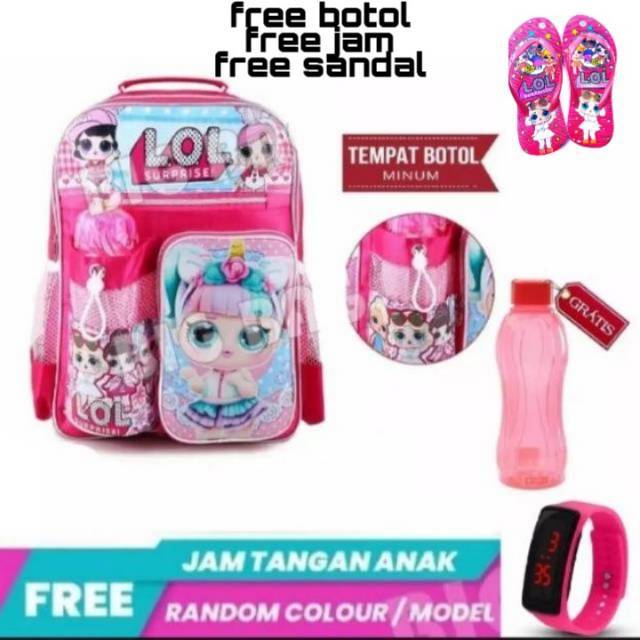 TAS LOL ANAK PREMIUM GRATIS BOTOL  TAS ANAK RANGSEL SEKOLAH  SD DAN TK