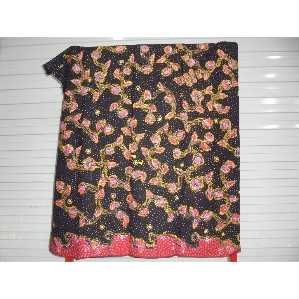 kain batik tulis madura hitam merah kuning