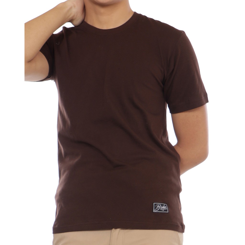 Kaos polos combed 30s coklat Yang Lagi Hits