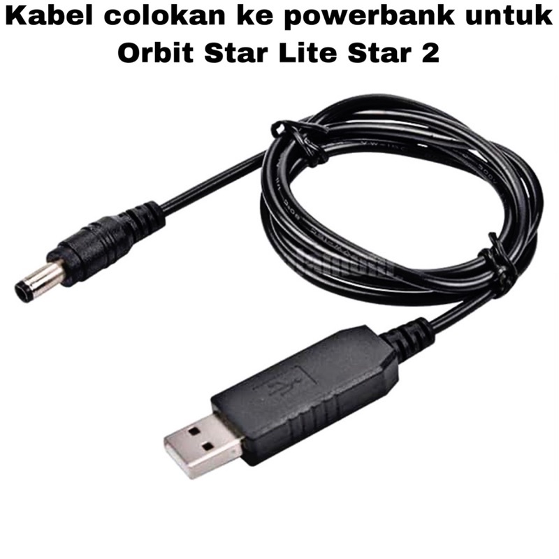 Kabel colokan ke powerbank untuk modem orbit star lite star 2 star a1