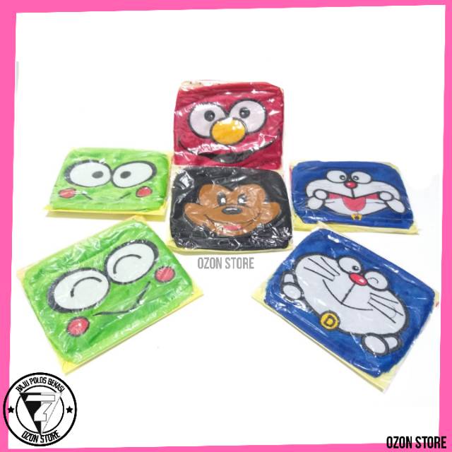 Masker motor Masker hijab masker motif karakter bordir Keroppi lucu imut berbulu halus dan nyaman