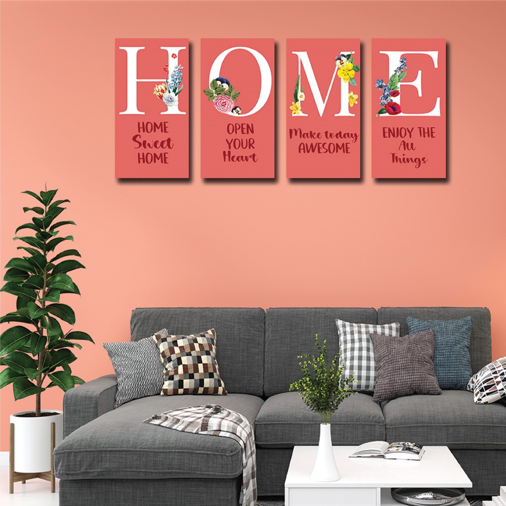 #13 Kamilastorindo Hiasan Dinding Poster Kayu Pajangan Walldecor Quotes Home Sweet Home