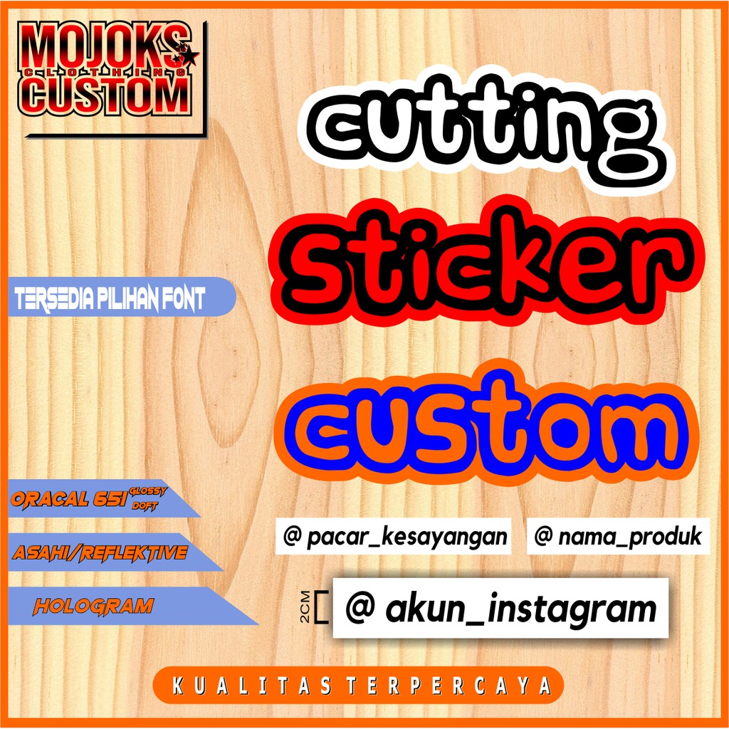 

CUTTING STICKER CUSTOM NAMA LOGO MERK KOMUNITAS