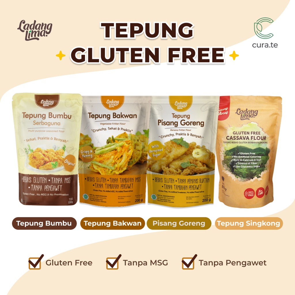 LADANG LIMA TEPUNG BUMBU SERBAGUNA | GLUTEN FREE TEPUNG SINGKONG JAGUNG BERAS SEHAT