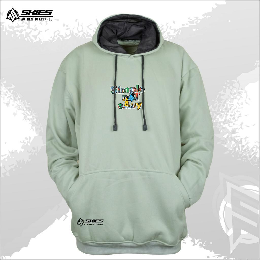 Sweater Hoodie Pria Distro Tebal Skies Warna Hijau Mint Sablon Simple Not Easy Bahan Tebal Fleece Lembut Size M L XL XXL Hodi Murah Authentic Terbaru 2023 Keren Hodie Unisex Switer Hudi Cewe Cowo