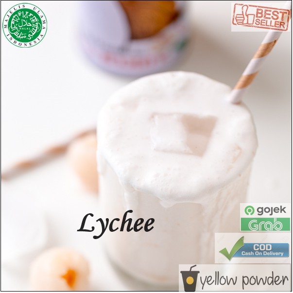 

BUBUK MINUMAN LECY POWDER DRINK 1KG/Bubuk minuman rasa Leci/ bubuk minuman premium rasa leci 1 kg