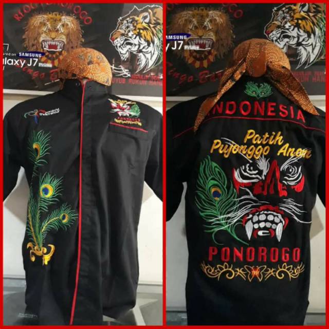 Hem bordir || bujang ganong ||patih pujonggo anom ||kemeja bordir