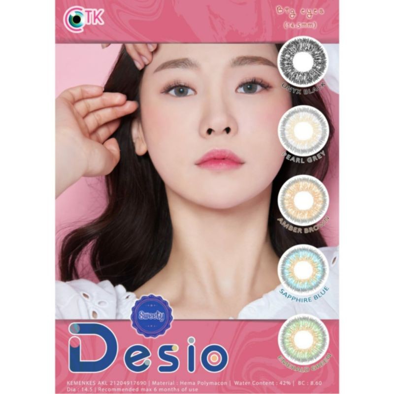 Softlens DESIO by CTK 14.5 MM NORMAL Soflen Softlen Softlense Warna