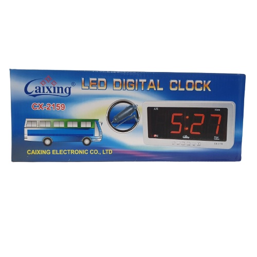 Jam Digital LED Merah Alarm Dinding Meja Clock Caixing CX2159