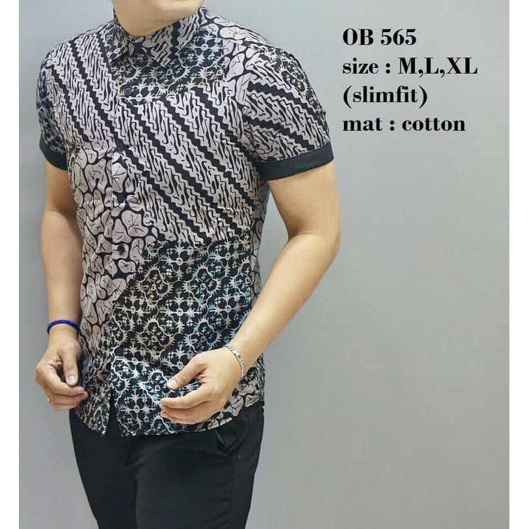 BAJU KEMEJA BATIK PRIA SLIM FIT MODERN SLIM FIT LB105