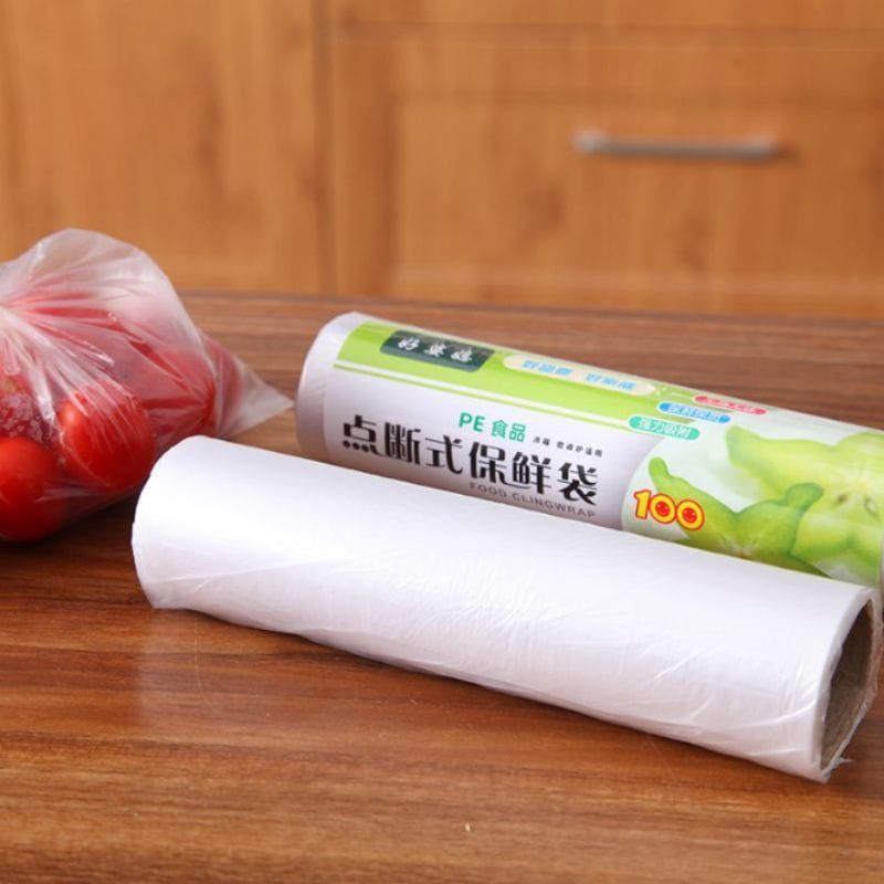 Plastik Roll Isi 100 Lembar Buah Sayur Food Grade Plastik Gulung