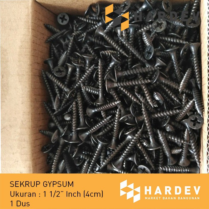 SKRUP GYPSUM SEKRUP GYPSUM DRYWALL 4 CM 1 1/2 INCH @1 DUS / 500 pcs