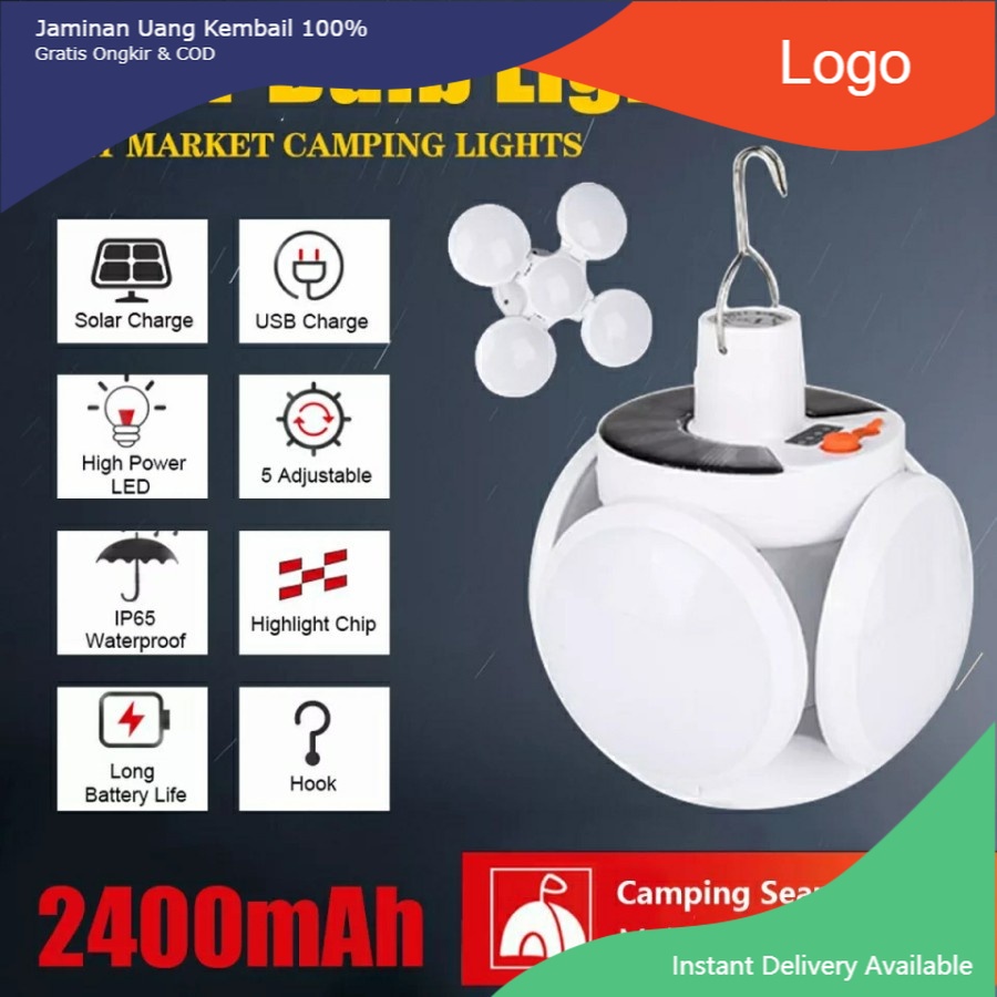 [MURAH] Lampu Solar 45w LED Emergency Lampu Darurat Reachargeable Mode UFO /Lampu Emergency /Lampu Darurat Solar Emergency LED TANPA LISTRIK /Lampu Dragon 5 Sisi Lipat Gantung Rechargeable