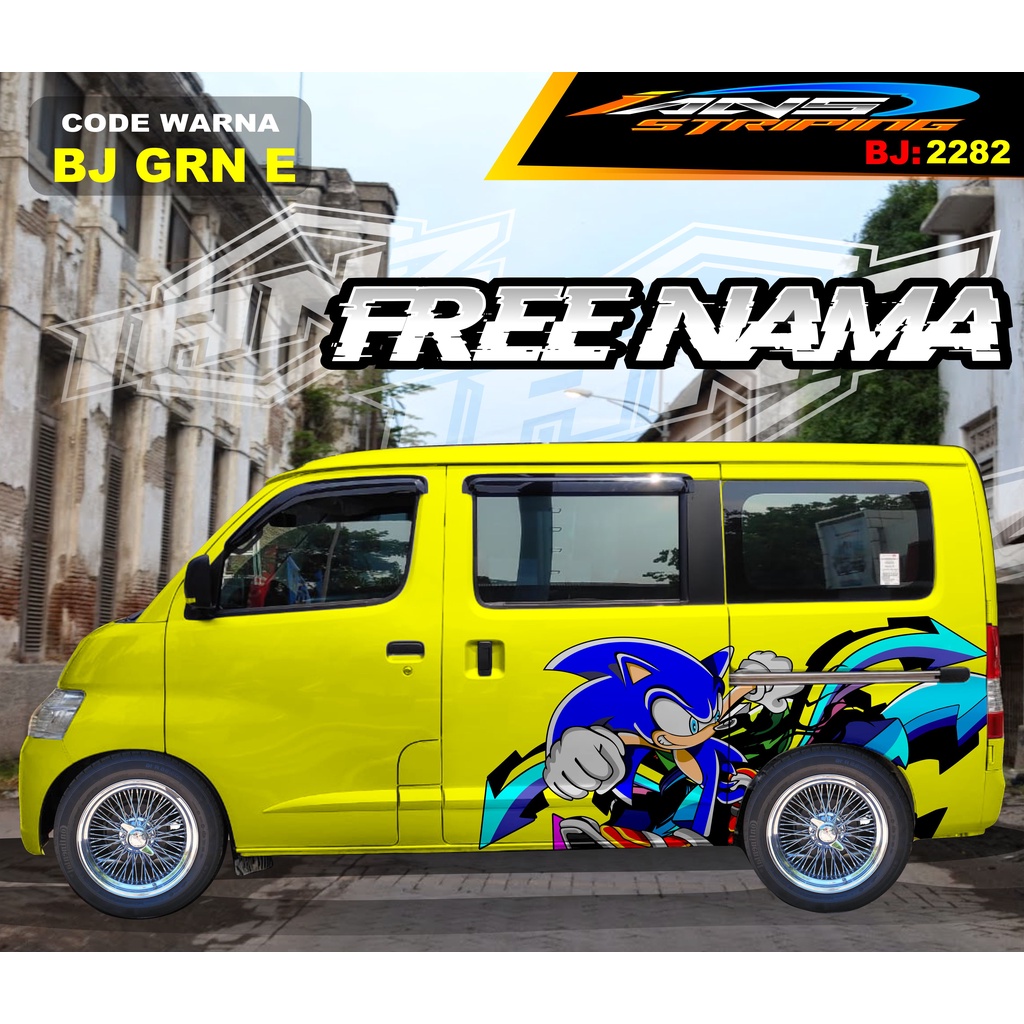 VARIASI DECAL STIKER BODY SAMPING MOBIL GRANMAX / VARIASI STICKER BODY SAMPING MOBIL LUXIO / DECAL STIKER MOBIL AVANZA XENIA / STIKER MOBIL
