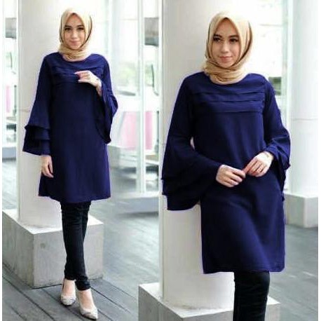 PROMO Tunik Katty Navy SW tunik wanita wolly crepe navy -  FASH2013