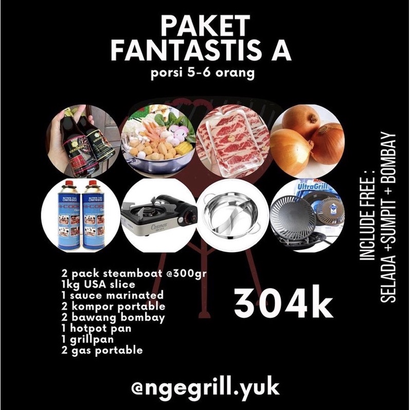 

PAKET FANTASTIS USA BEEF SLICE | beefslice | shortplate | paket sewa grillpan