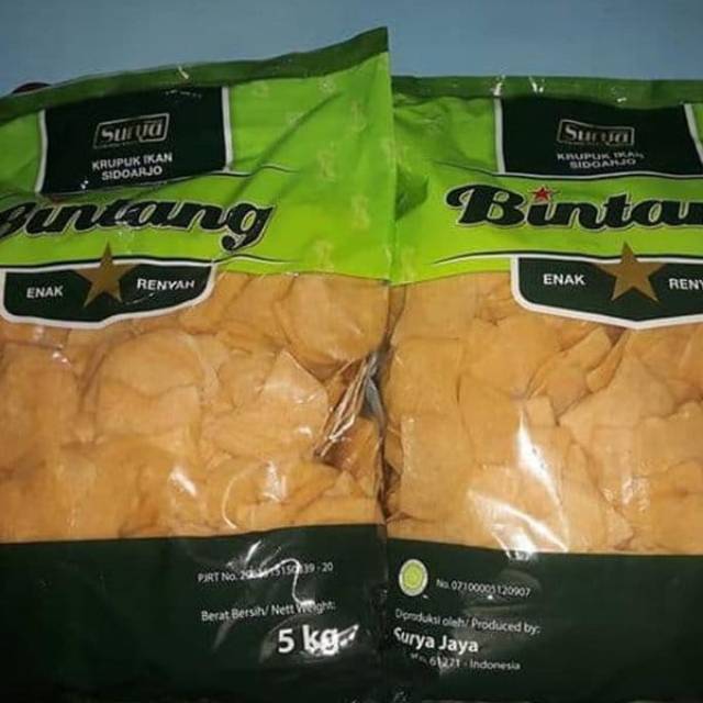 Kerupuk Udang Mentah Cap Bintang / Krupuk Udang 5 Kg