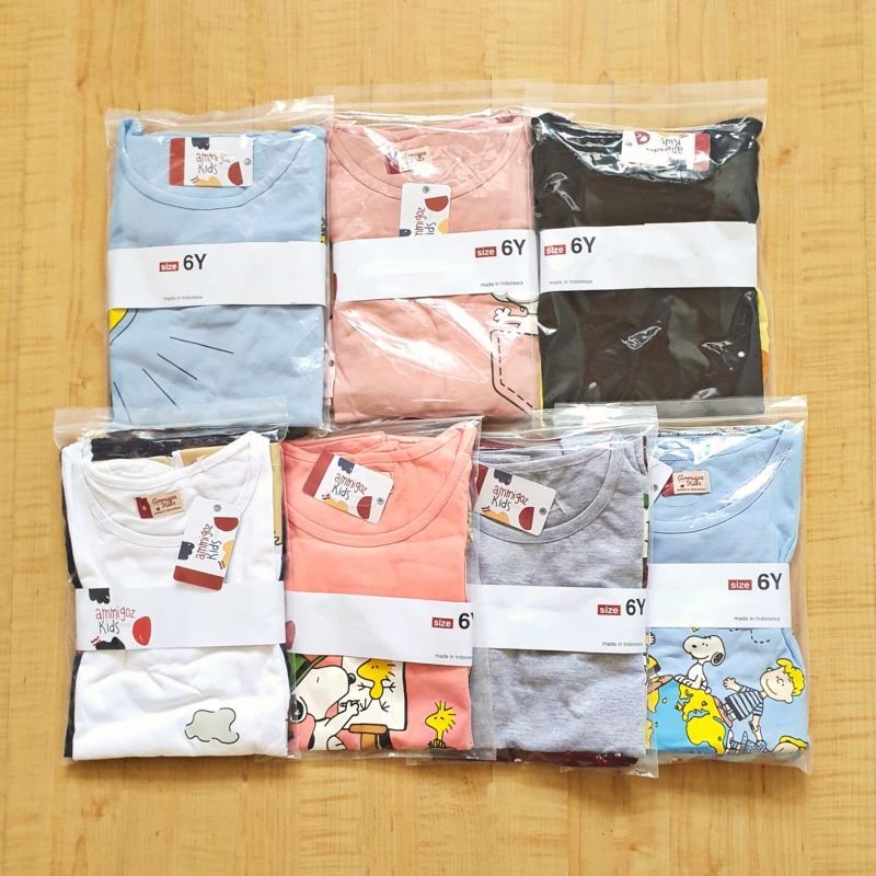 Ammigoz kids Girls Snoopy T-shirt and Skirt Set / Setelan Anak Perempuan Tshirt dan Rok Snoopy (4-14Y)-1